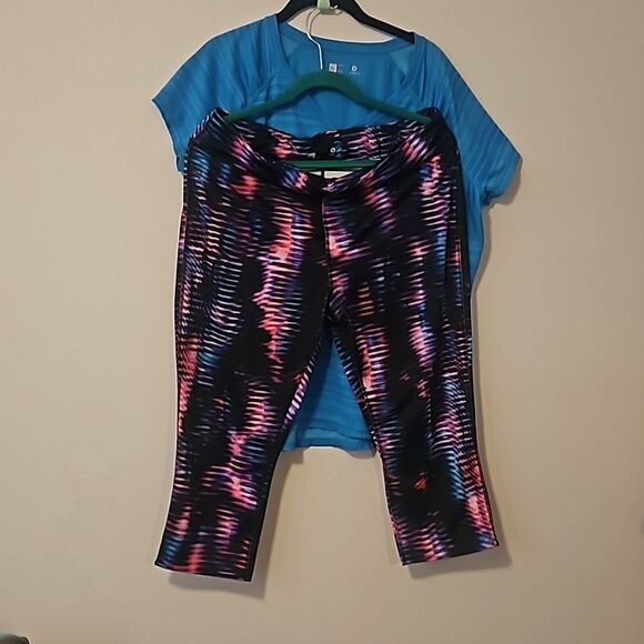 XERSION WOMAN LEGGINGS  CAPRI  SET  XL - Picture 1 of 10